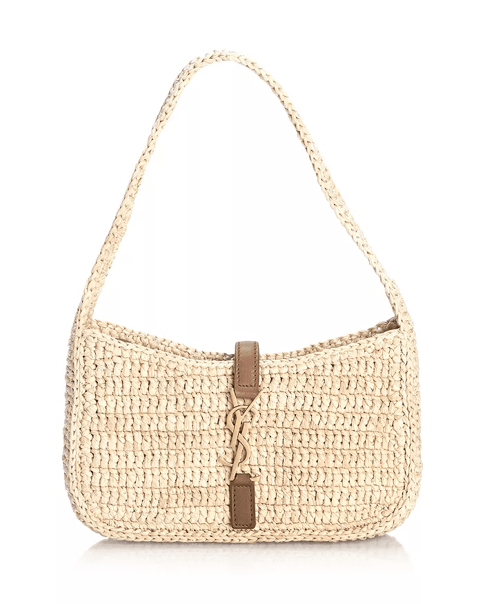 Saint Laurent Le 5 ?? 7 Mini Hobo in Raffia - FrasersFashion