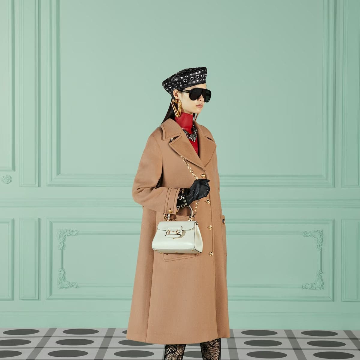 GUCCI HORSEBIT 1955 MINI BAG (White) - FrasersFashion