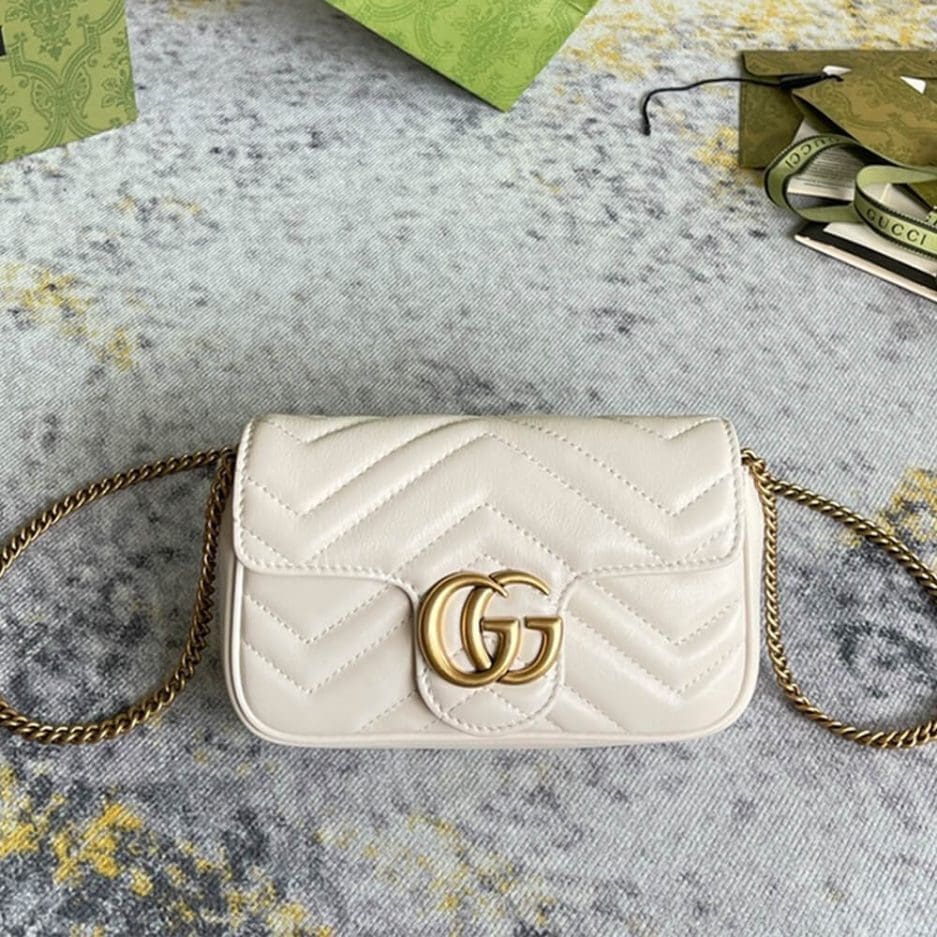GUCCI Marmont matelasse leather super mini bag - FrasersFashion