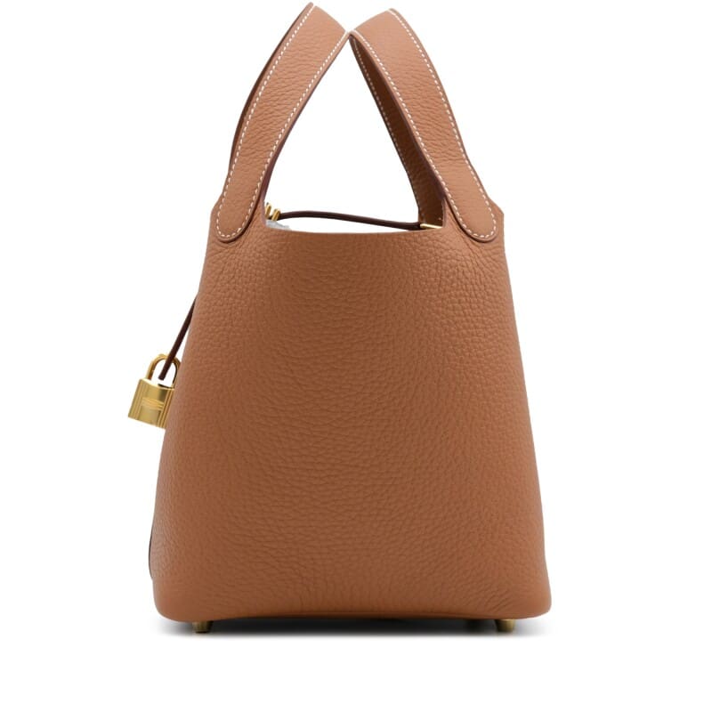 HERMES Gold Clemence Picotin Lock 18 Gold Hardware - FrasersFashion