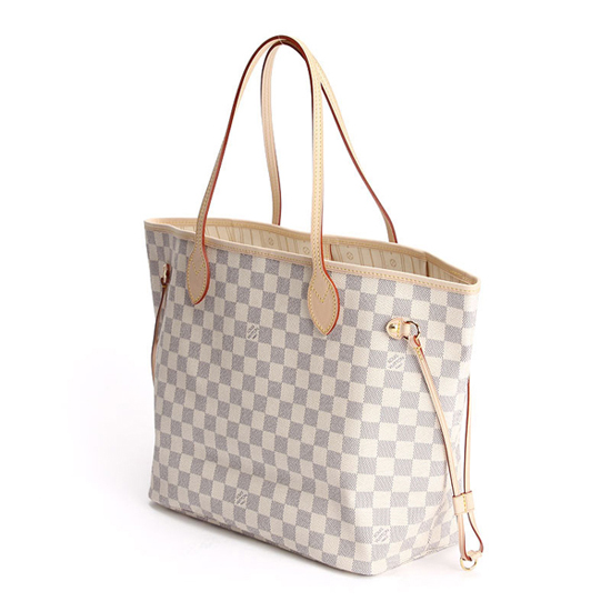 LOUIS VUITTON N51107 Neverfull MM Shoulder Bag Damier Azur Canvas - FrasersFashion