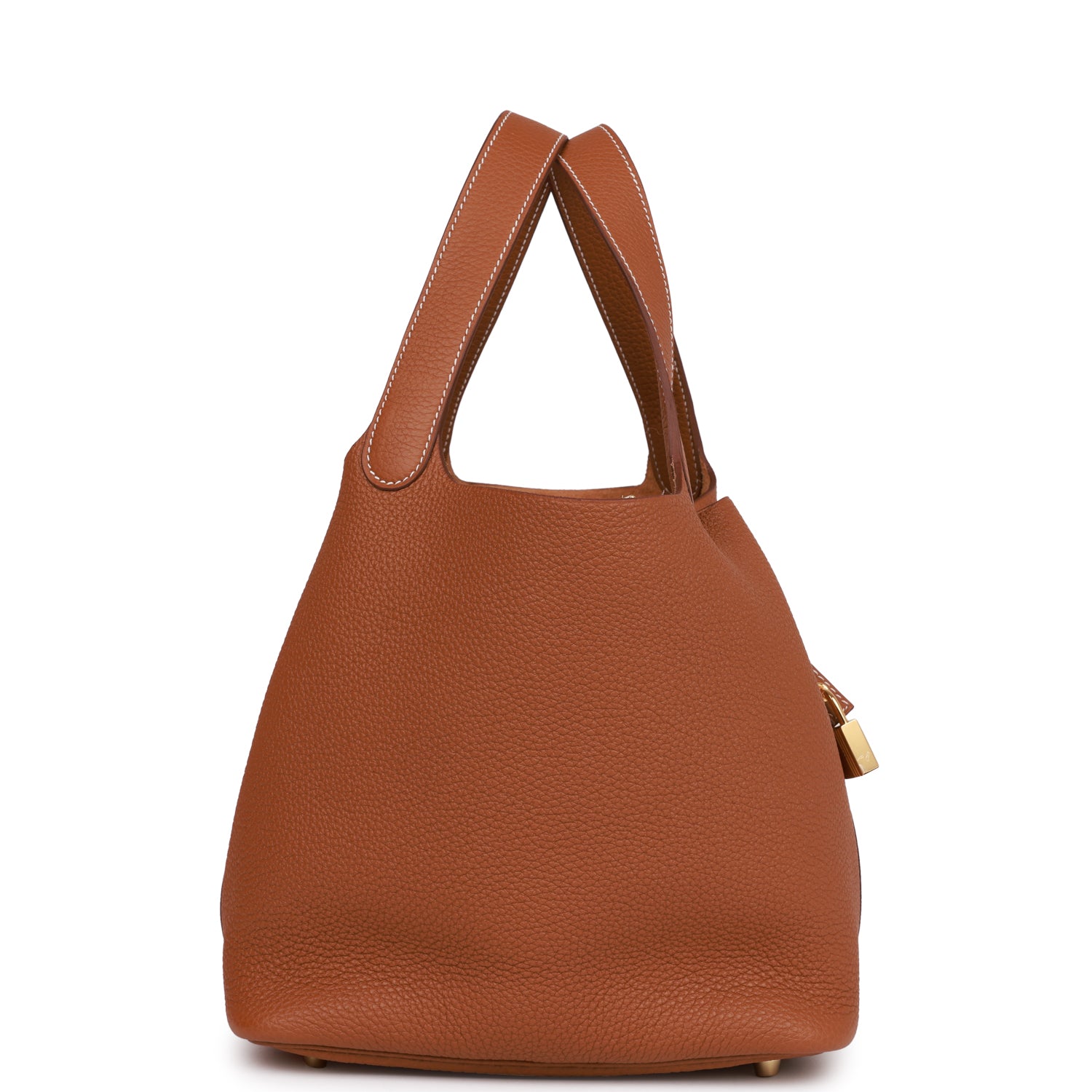 HERMES Picotin Lock 22 Gold Clemence Gold Hardware - FrasersFashion