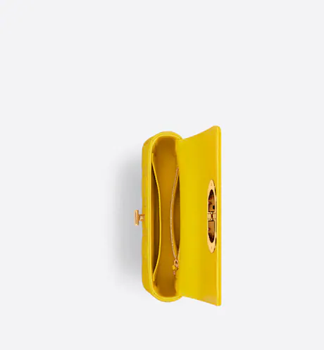 SMALL DIOR CARO BAG Yellow Supple Cannage Calfskin - FrasersFashion