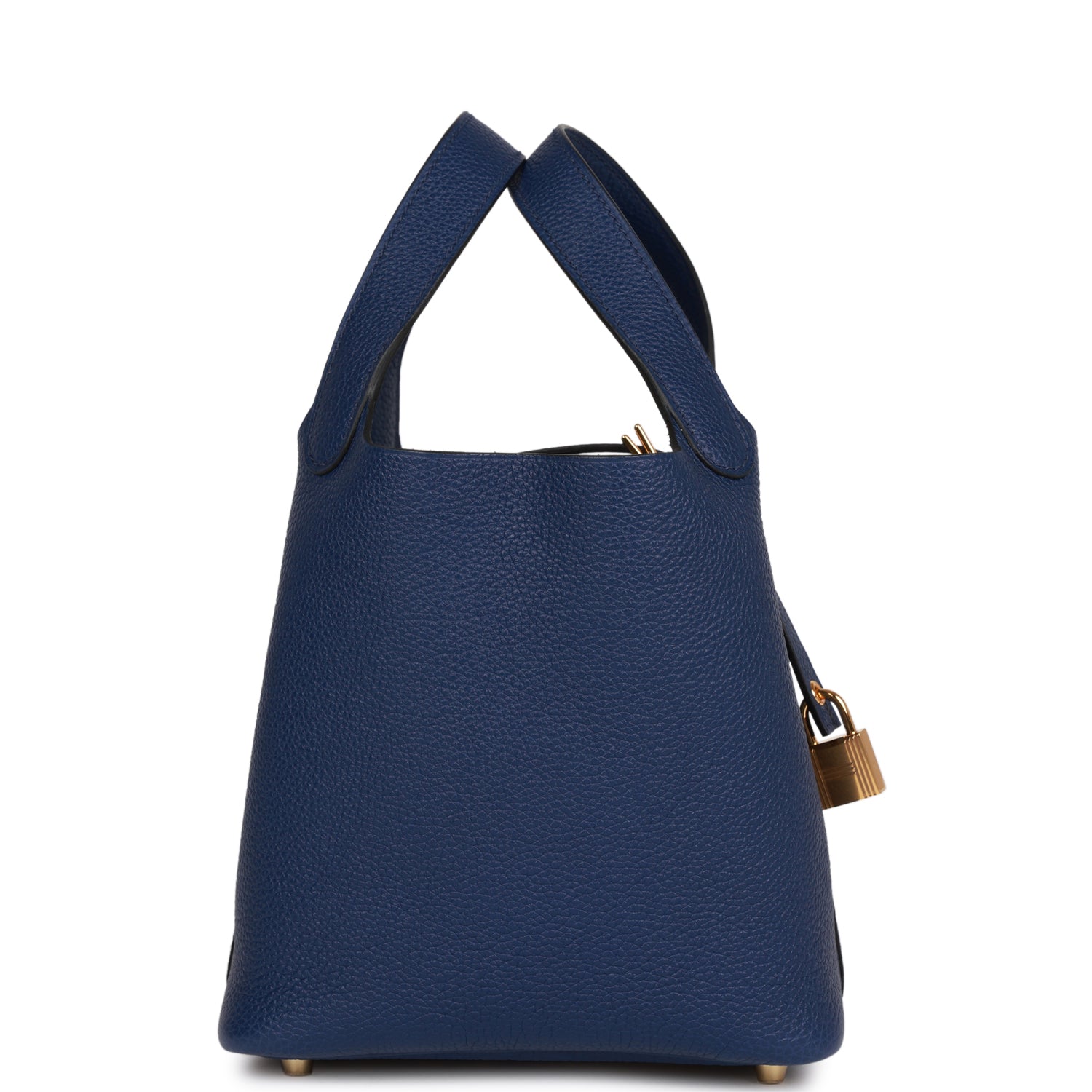 HERMES Picotin Lock 18 Bleu Saphir Maurice Gold Hardware - FrasersFashion