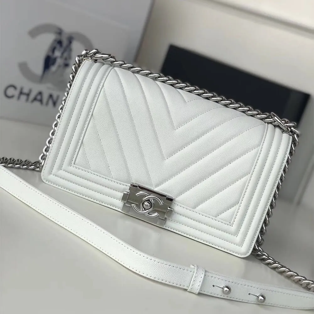 BOY CHANEL HANDBAG CAVIAR LEATHER - FrasersFashion