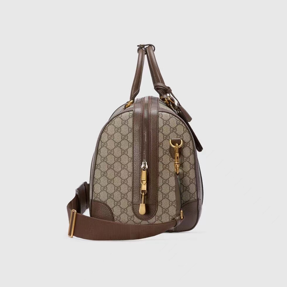 GGCCI Savoy Small Duffle Bag Beige and Ebony GGCCI Supreme Canvas 724262 - FrasersFashion