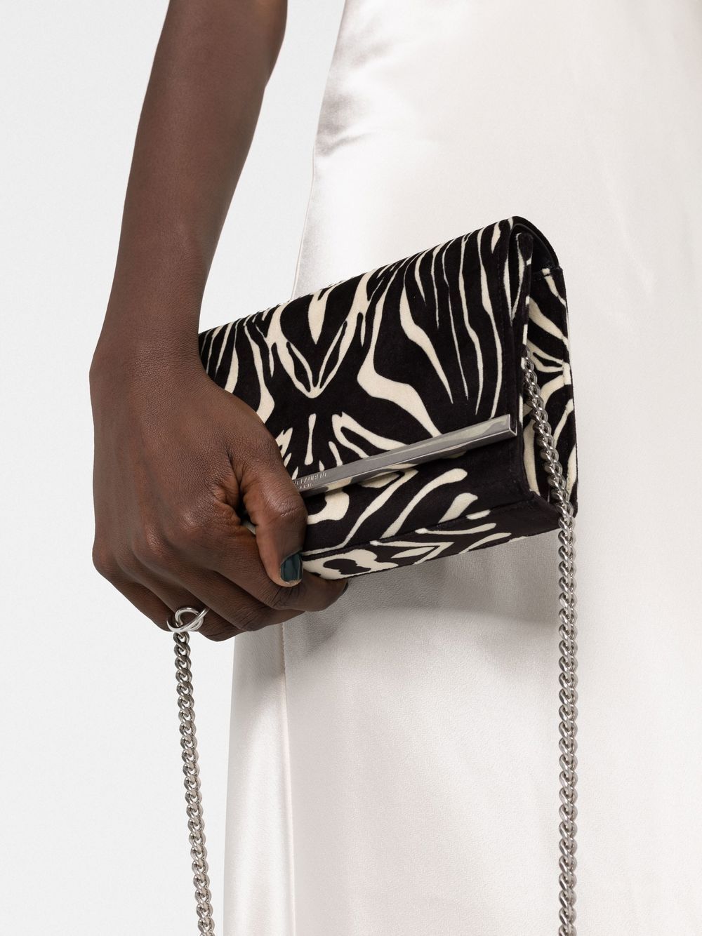 Saint Laurent Small CrossbodSaint Laurent in Zebra Print - FrasersFashion