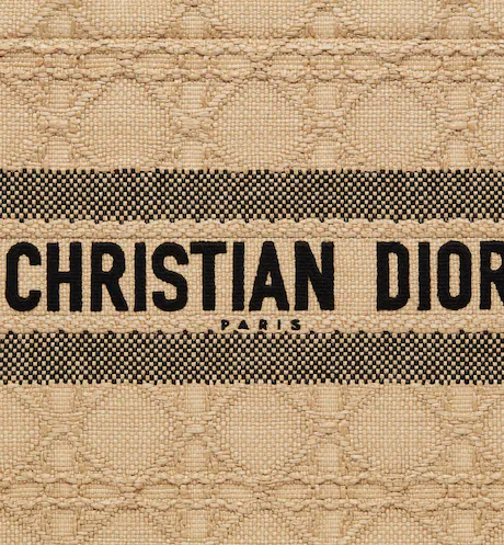 MEDIUM Dior BOOK TOTE Natural Cannage Raffia (36 x 27.5 x 16.5 cm) - FrasersFashion