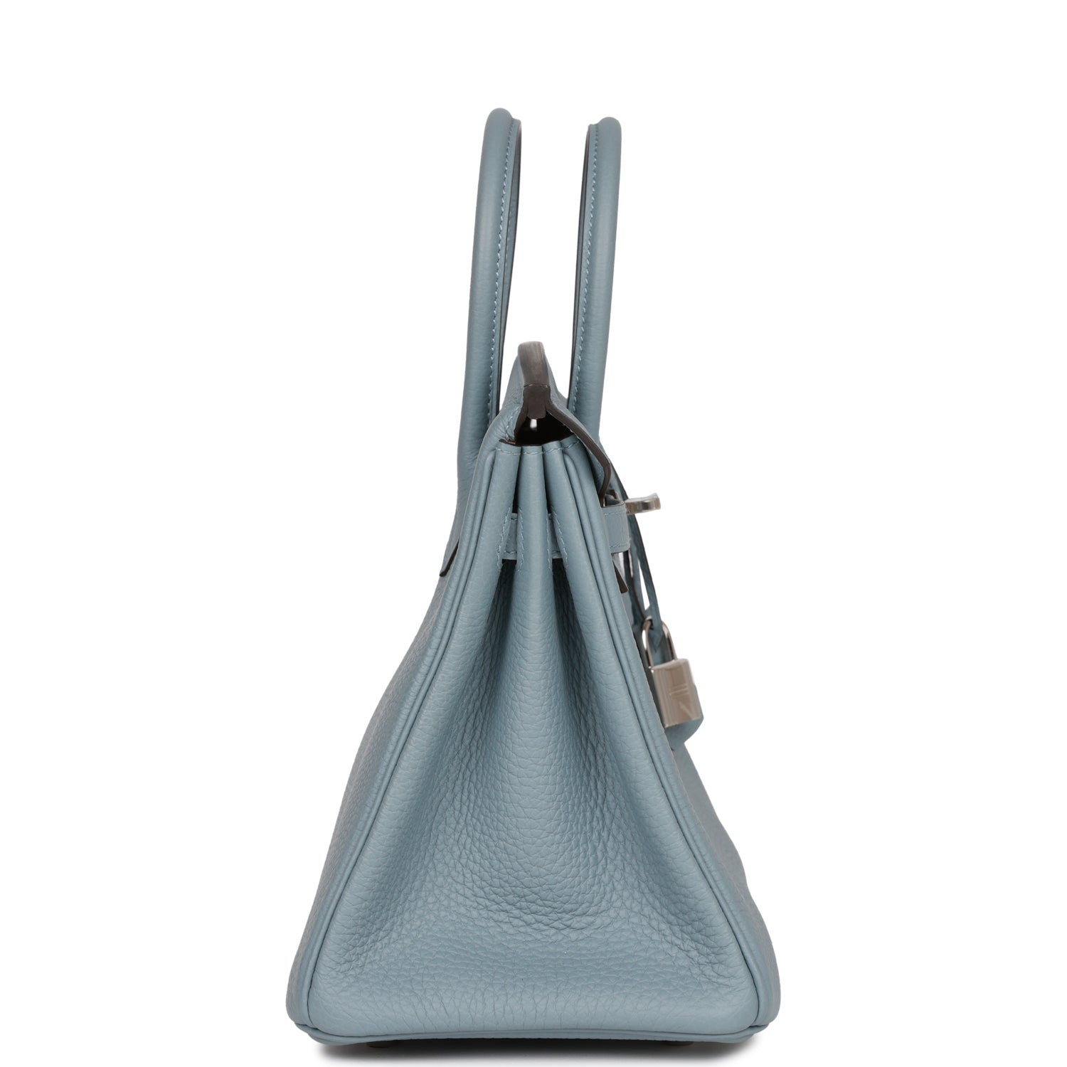HERMES Birkin 25 Bleu Lin Verso Togo Palladium Hardware - FrasersFashion