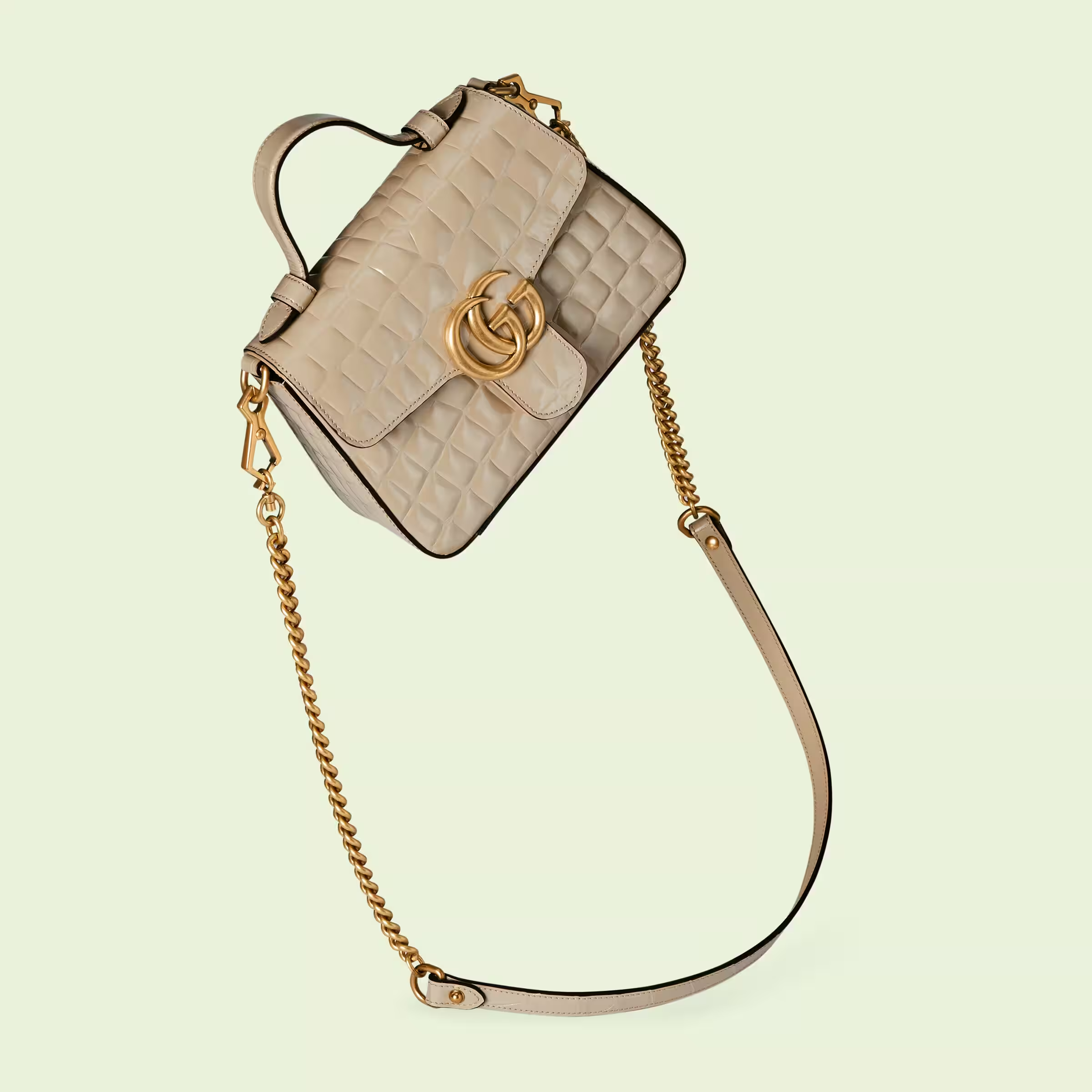 GGCCI Marmont mini crocodile top handle bag - FrasersFashion