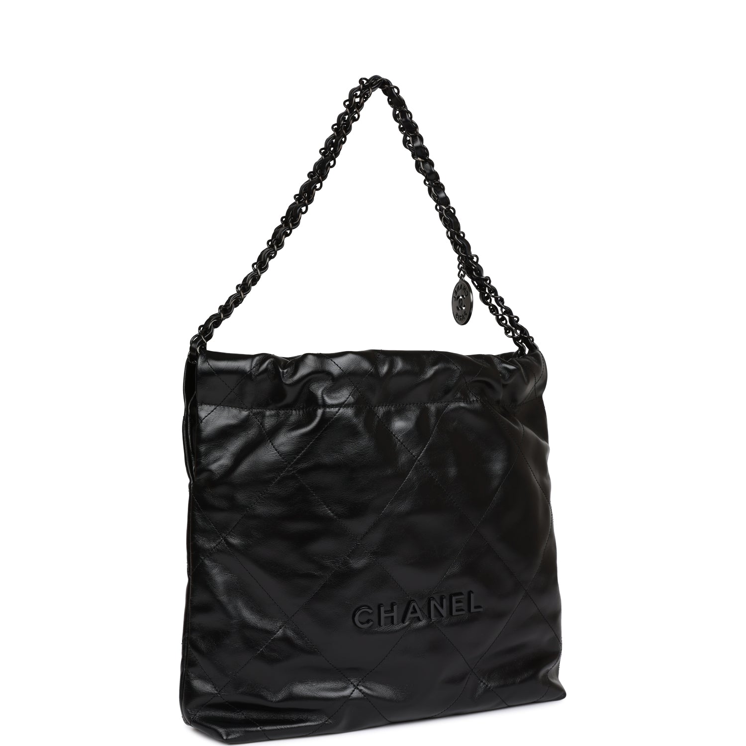 CHANEL Small 22 Bag SO Black Calfskin Black Hardware - FrasersFashion