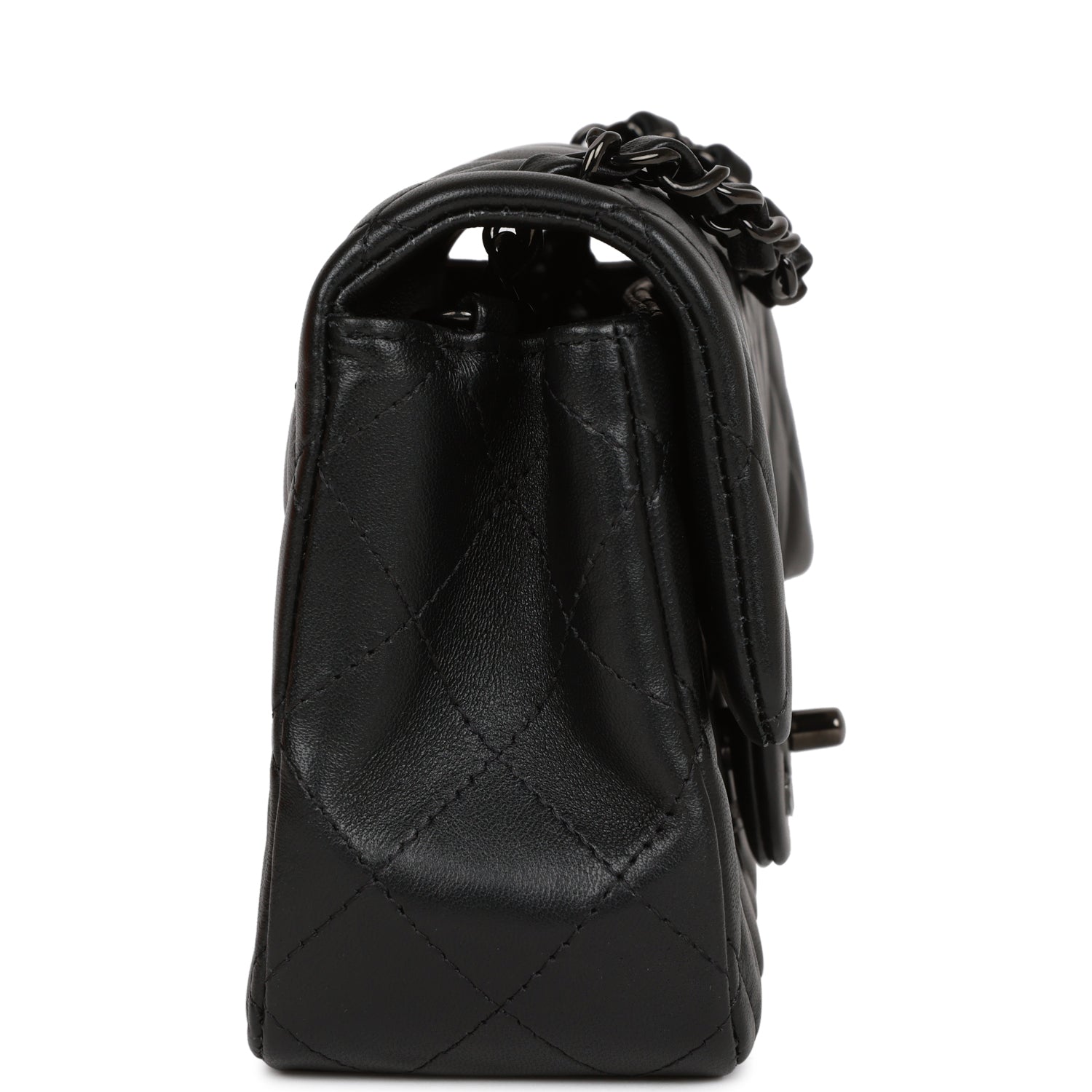 CHANEL Mini Rectangular Flap Bag SO Black Lambskin Black Hardware for MR - FrasersFashion