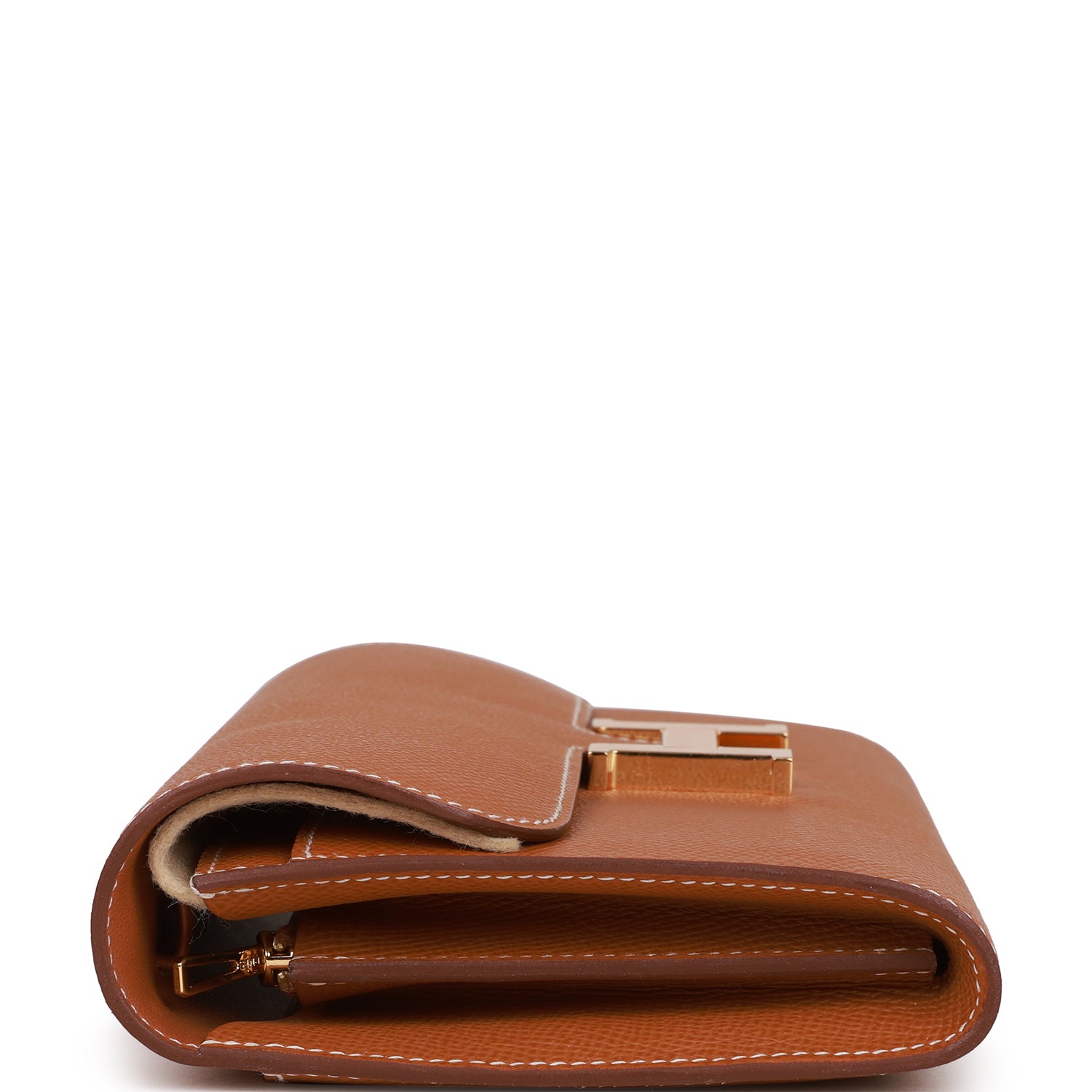 HERMES Constance Wallet To Go Gold Epsom Gold Hardware - FrasersFashion