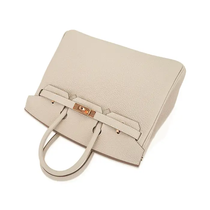 HERMES Birkin 35 Craie Togo Palladium Hardware rose gold - FrasersFashion