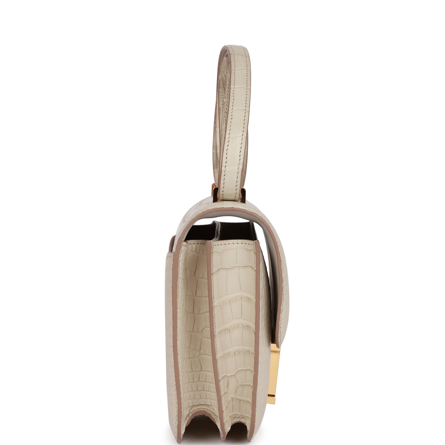 HERMES Constance 18 Beton Matte Alligator Gold Hardware - FrasersFashion