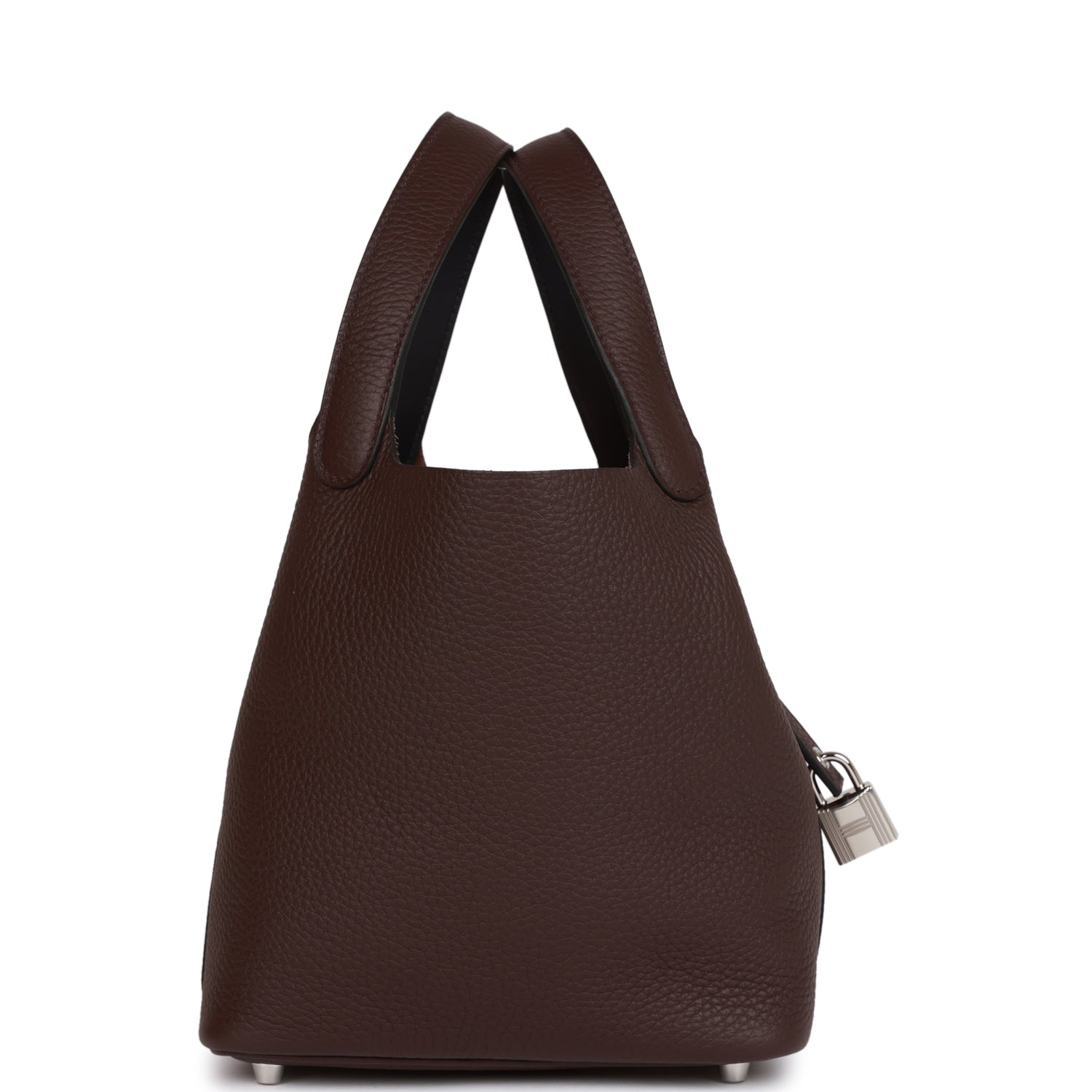 HERMES Eclat Picotin Lock 18 Rouge Sellier Clemence Palladium Hardware - FrasersFashion