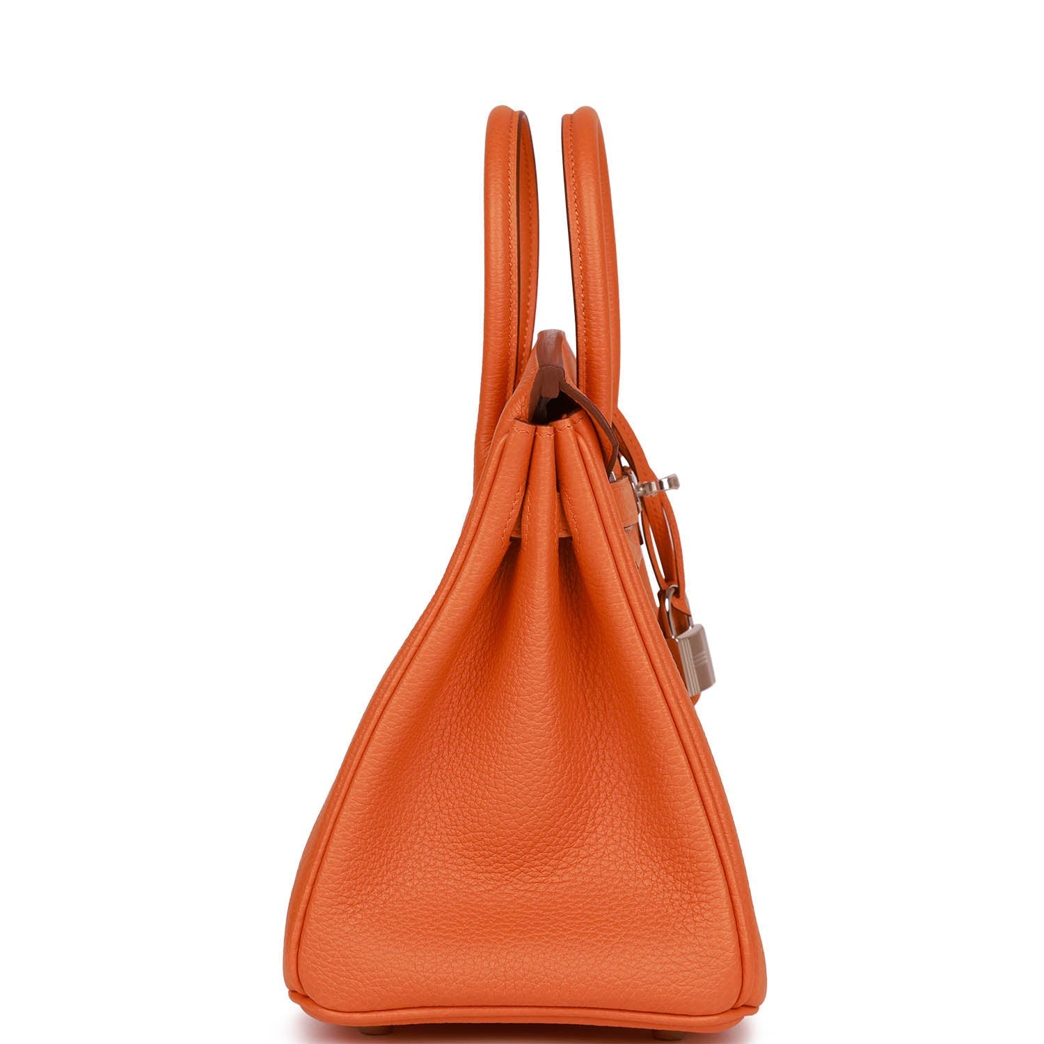 HERMES Birkin 25 Orange Togo Palladium Hardware - FrasersFashion