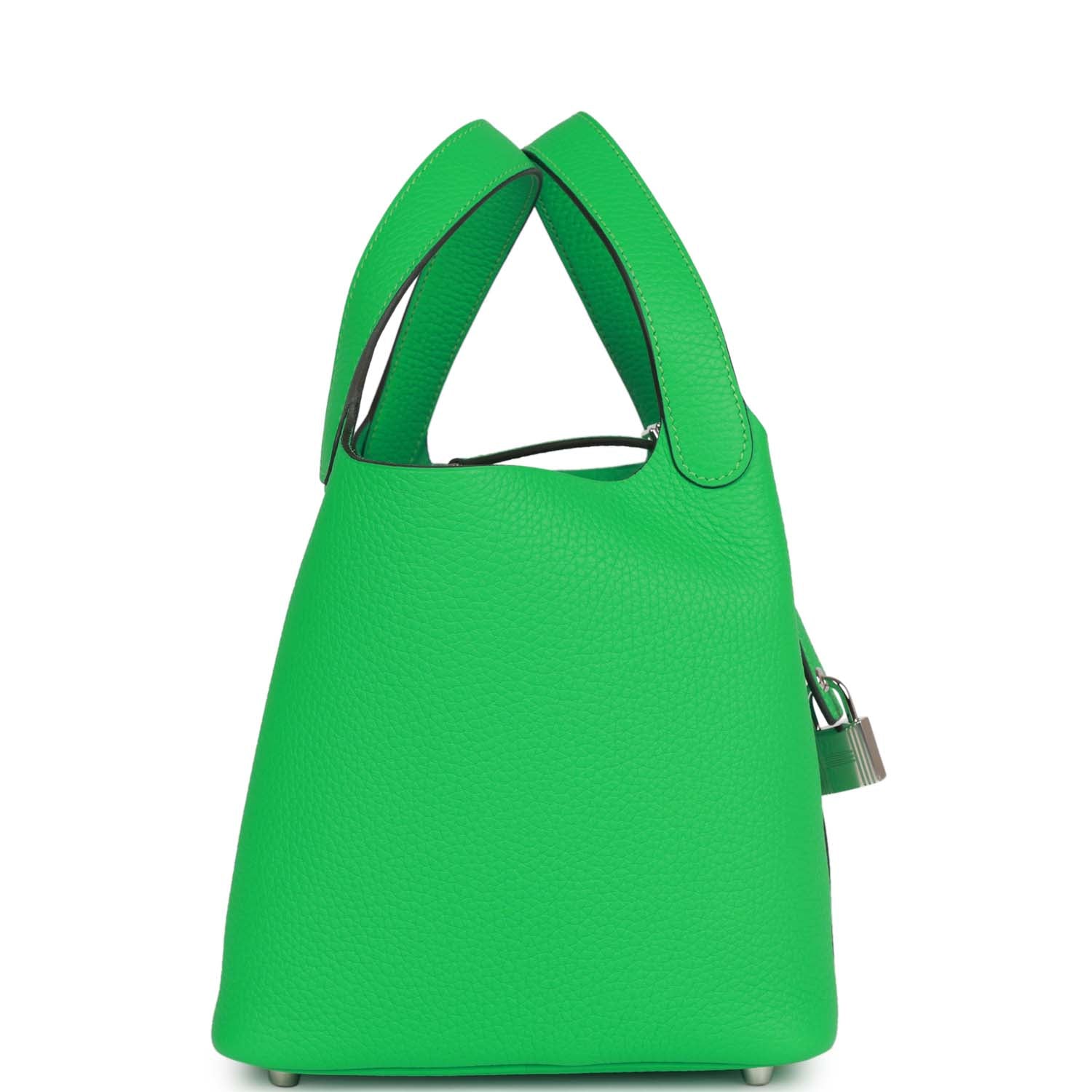 HERMES Picotin Lock 18 Vert Comics Clemence Palladium Hardware - FrasersFashion