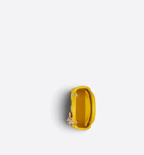 MICRO LADY DIOR BAG Yellow Cannage Lambskin - FrasersFashion