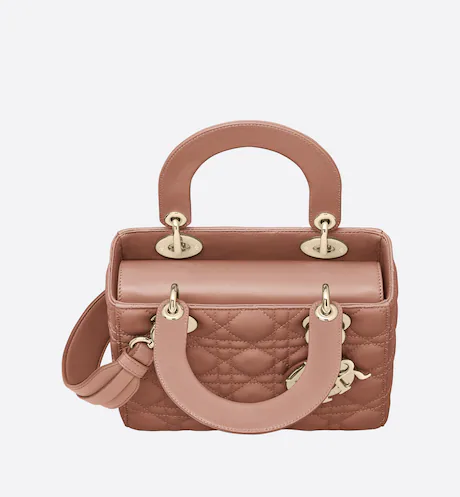 SMALL LADY DIOR MY ABCDIOR BAG Blush Cannage Lambskin - FrasersFashion