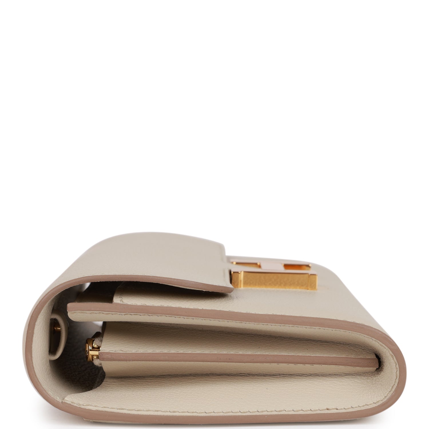 HERMES Constance Wallet To Go Beton Evercolor Gold Hardware - FrasersFashion