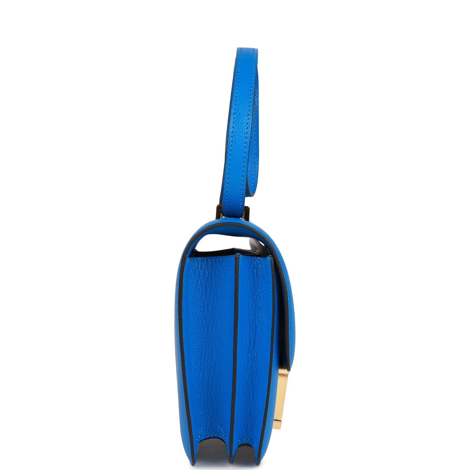 HERMES Constance 18 Bleu Hydra Chevre Gold Hardware - FrasersFashion