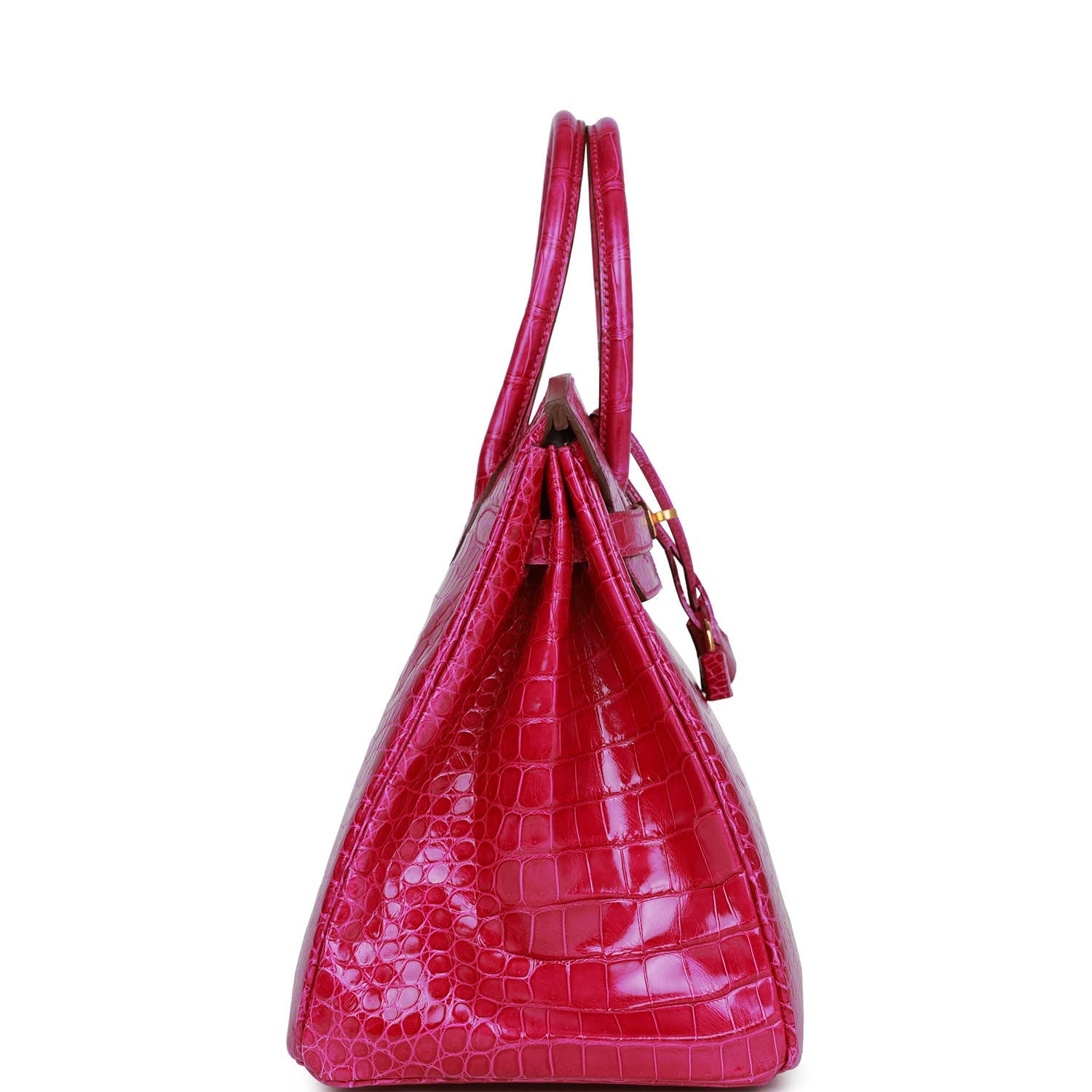 HERMES Birkin 35 Scheherazade Shiny Niloticus Crocodile Gold Hardware - FrasersFashion