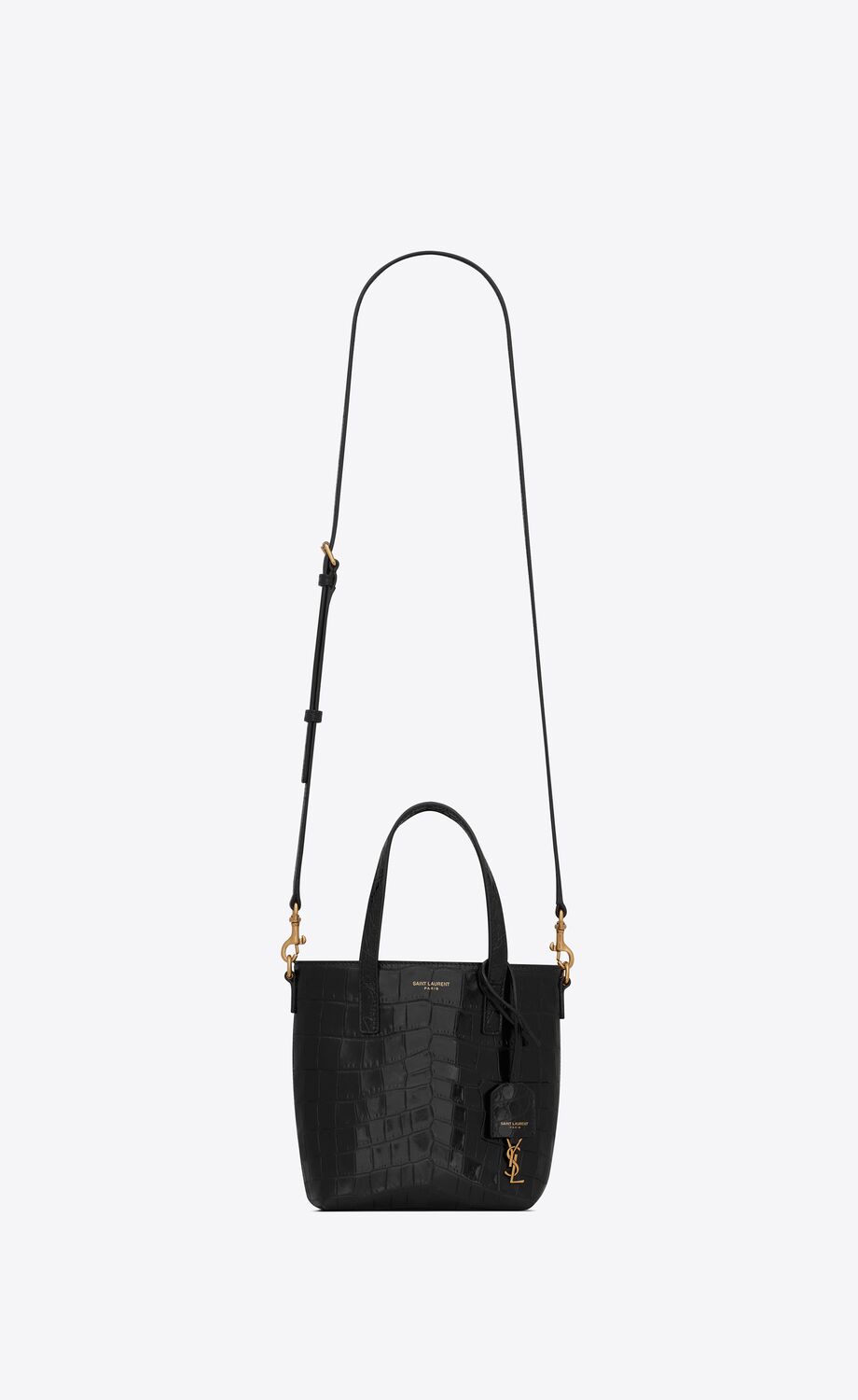 Saint Laurent Paris Mini ToSaint Laurent Shopping In Crocodile-Embossed Leather - FrasersFashion
