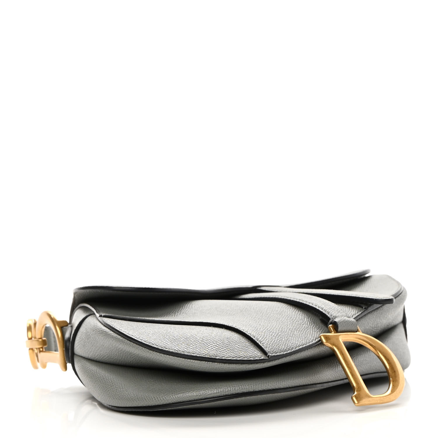 CHRISTIAN DIOR GraineDIOR Calfskin Saddle Bag Grey - FrasersFashion