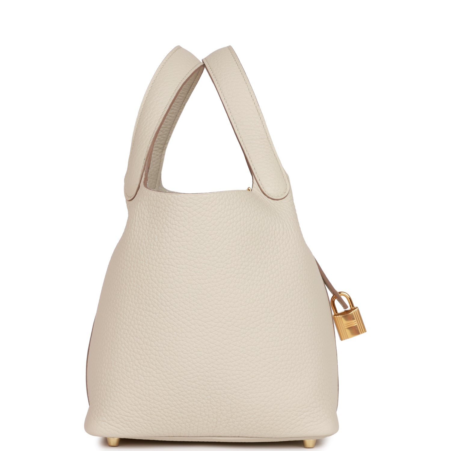 HERMES Picotin Lock 18 Beton Clemence Gold Hardware - FrasersFashion