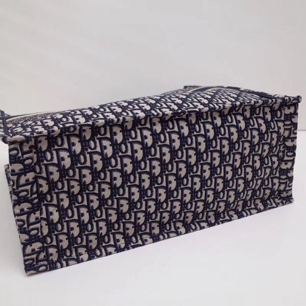 DIOR Book Tote Bag In Blue Oblique Canvas - FrasersFashion