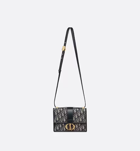 SMALL 30 MONTAIGNE BAG Blue DIOR Oblique Jacquard - FrasersFashion