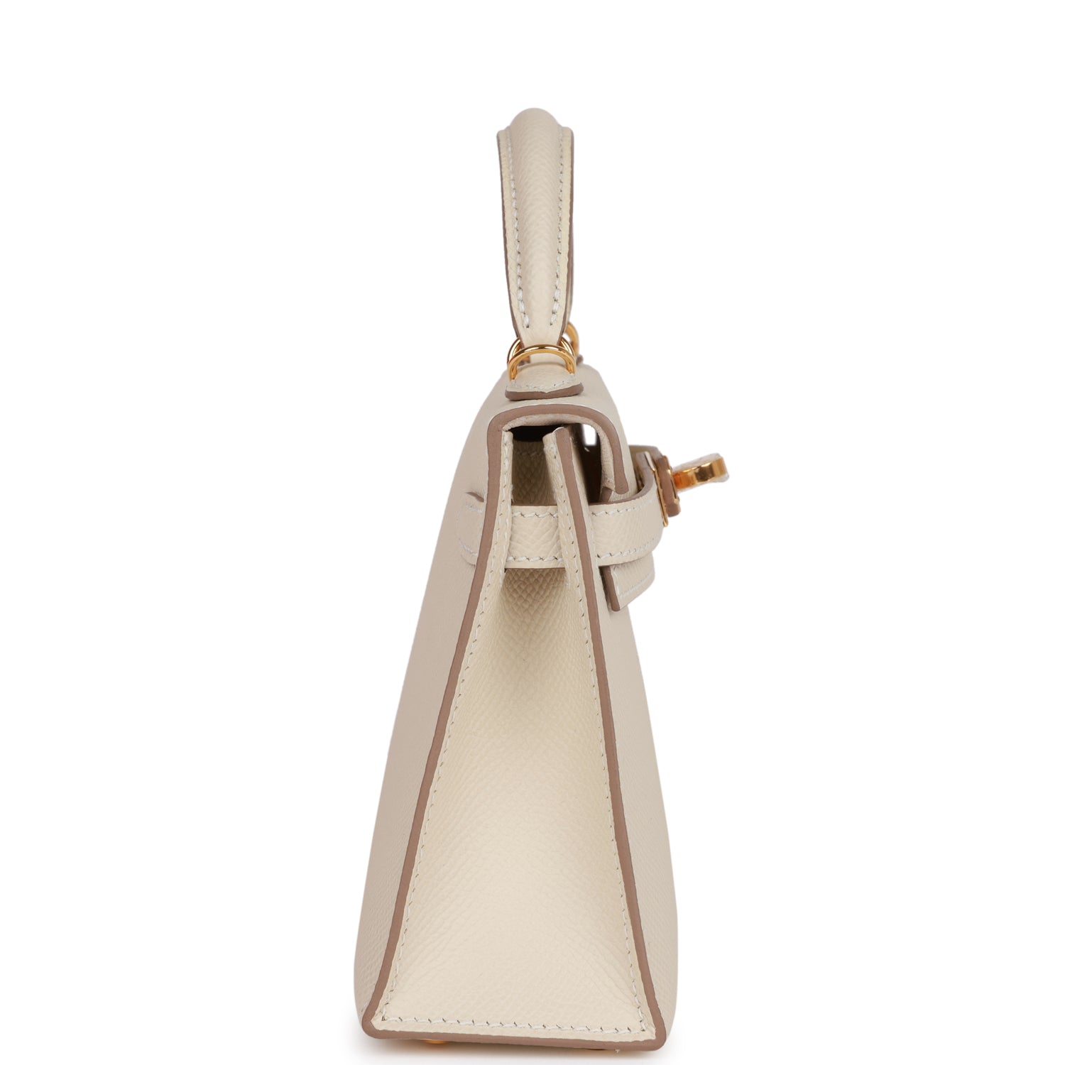 HERMES Kelly Sellier 20 Craie Epsom Gold Hardware - FrasersFashion