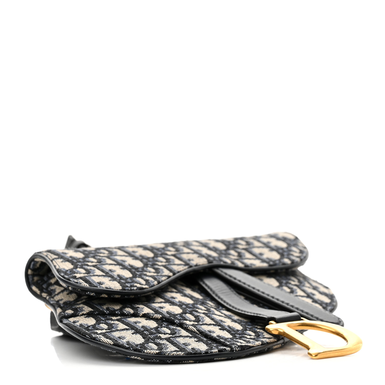 CHRISTIAN DIOR Oblique Saddle Belt Pouch Blue - FrasersFashion