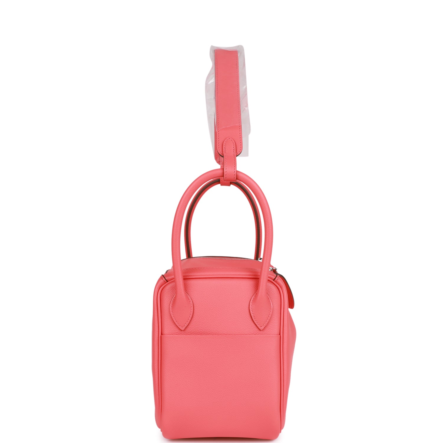 HERMES Lindy 26 Rose Texas Evercolor Palladium Hardware - FrasersFashion
