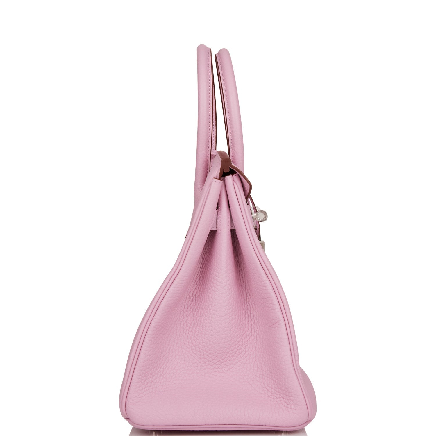 HERMES Birkin 30 Mauve Syestre Clemence Palladium Hardware - FrasersFashion