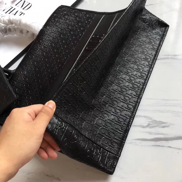 DIOR Book Tote Bag In Black Oblique EmbosseDIOR Calfskin - FrasersFashion