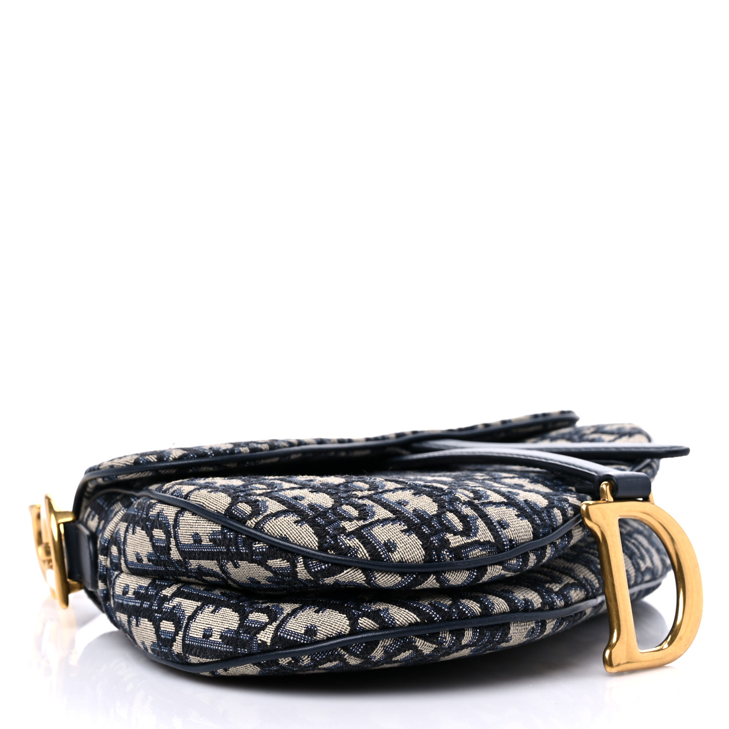 CHRISTIAN DIOR Oblique Saddle Bag Blue - FrasersFashion