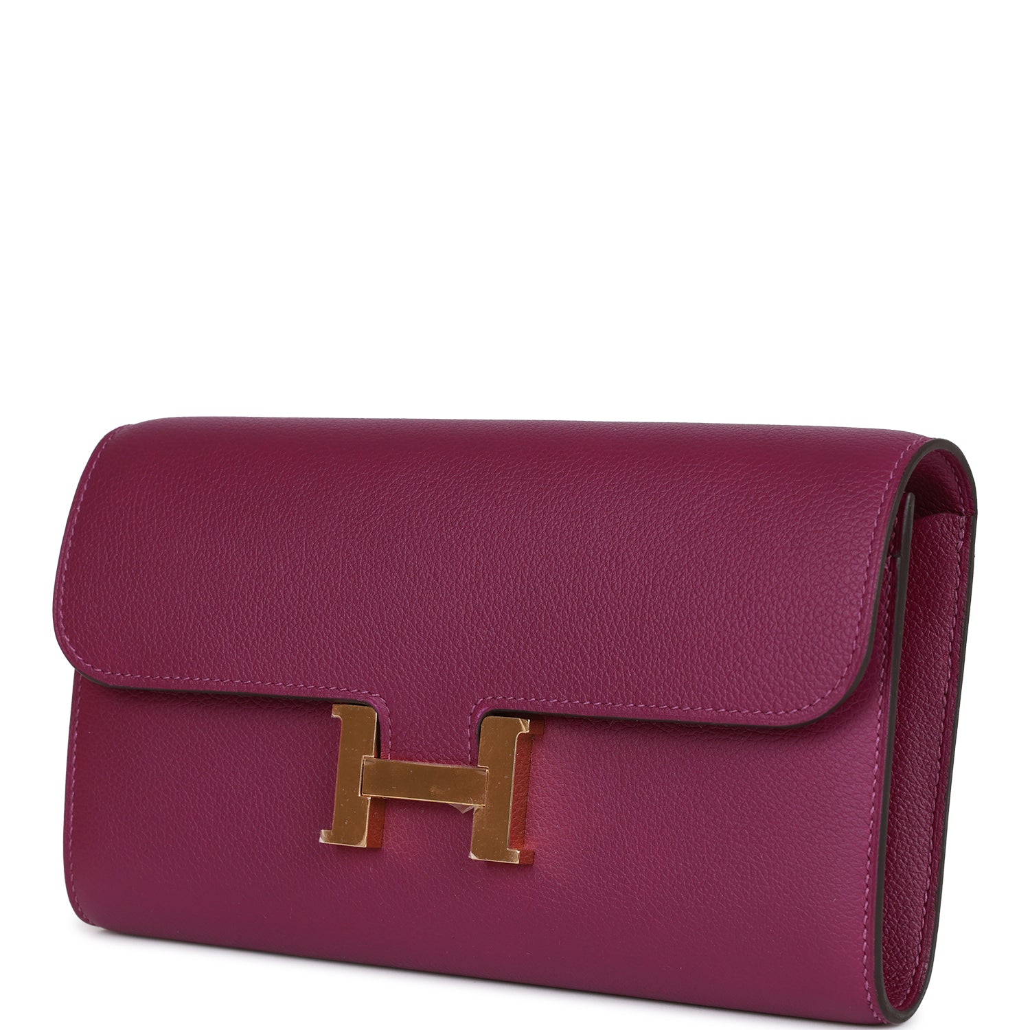 HERMES Constance Wallet To Go Anemone Evercolor Gold Hardware - FrasersFashion