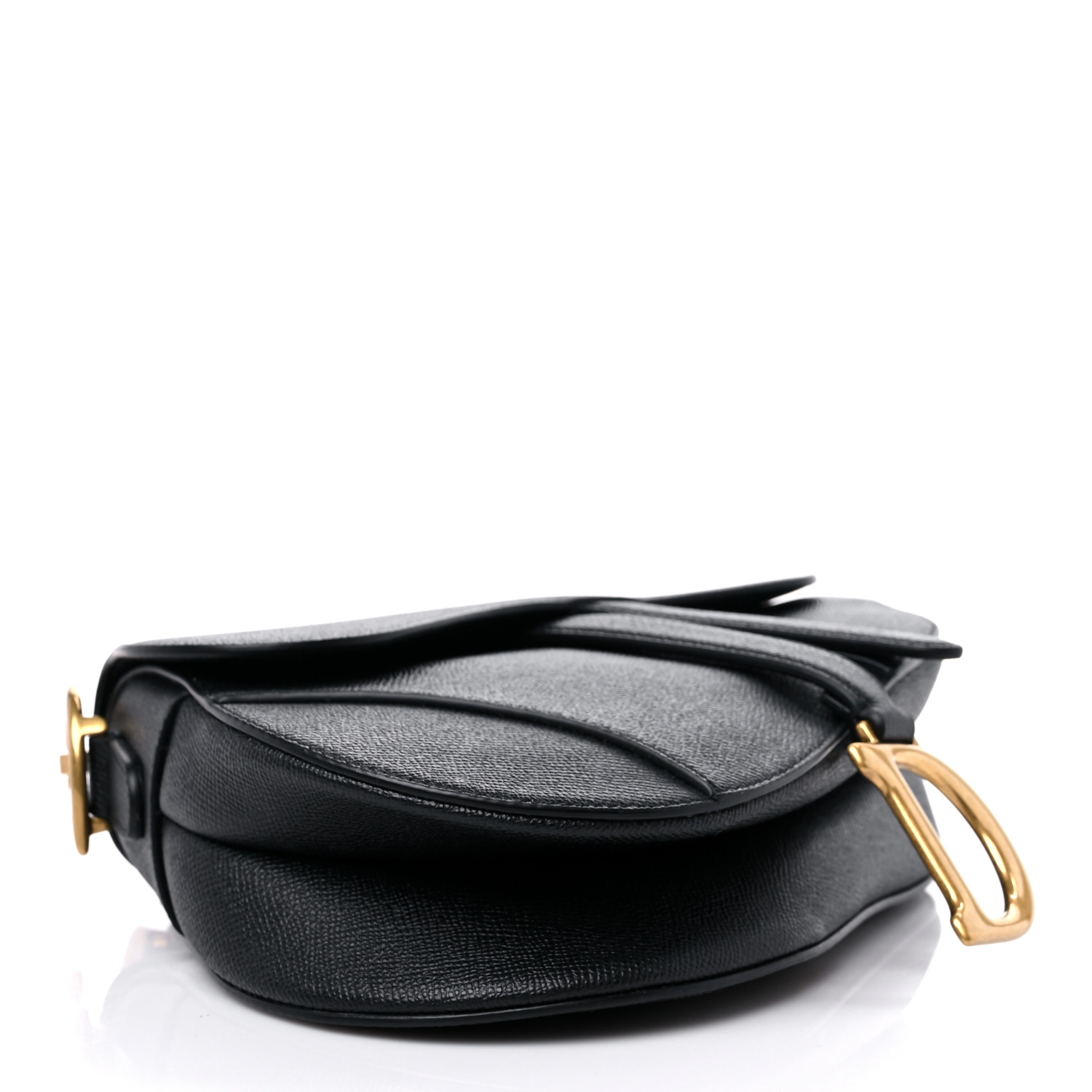 CHRISTIAN DIOR GraineDIOR Calfskin Saddle Bag Black - FrasersFashion