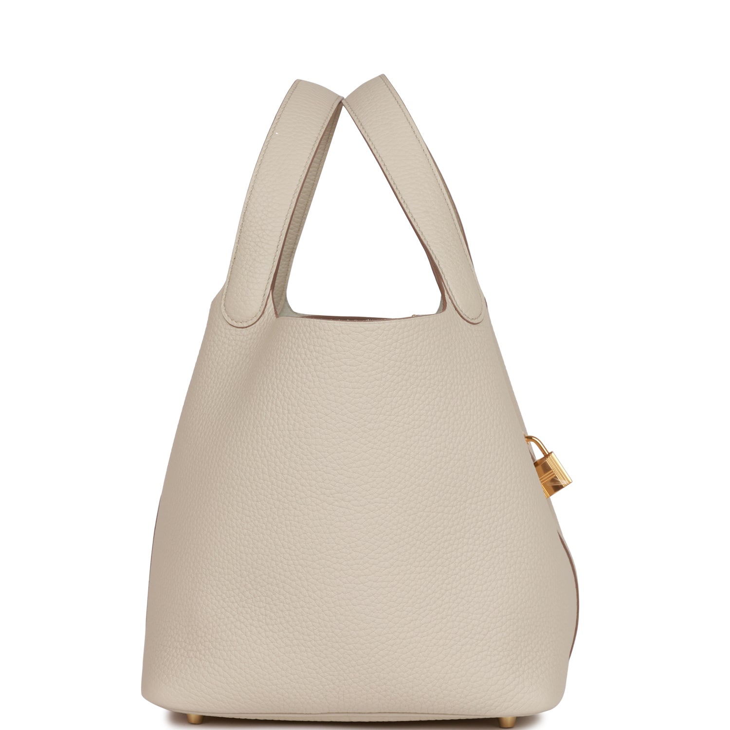 HERMES Picotin Lock 22 Beton Clemence Gold Hardware - FrasersFashion