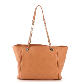 CHANEL Open Shopping Tote Stitched Leather Large - FrasersFashion