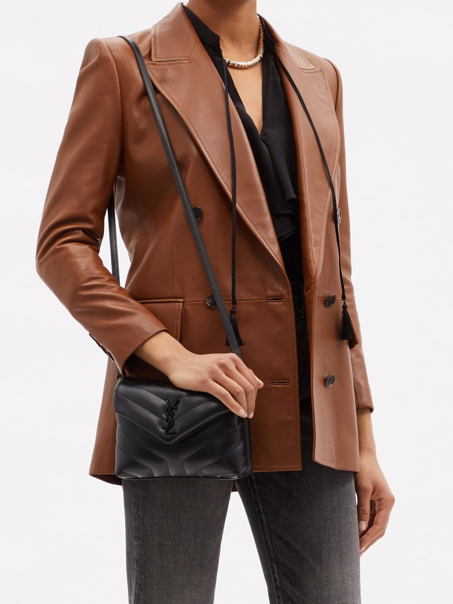 Saint Laurent small ToSaint Laurent Loulou Leather CrossbodSaint Laurent Bag ?C Black - FrasersFashion