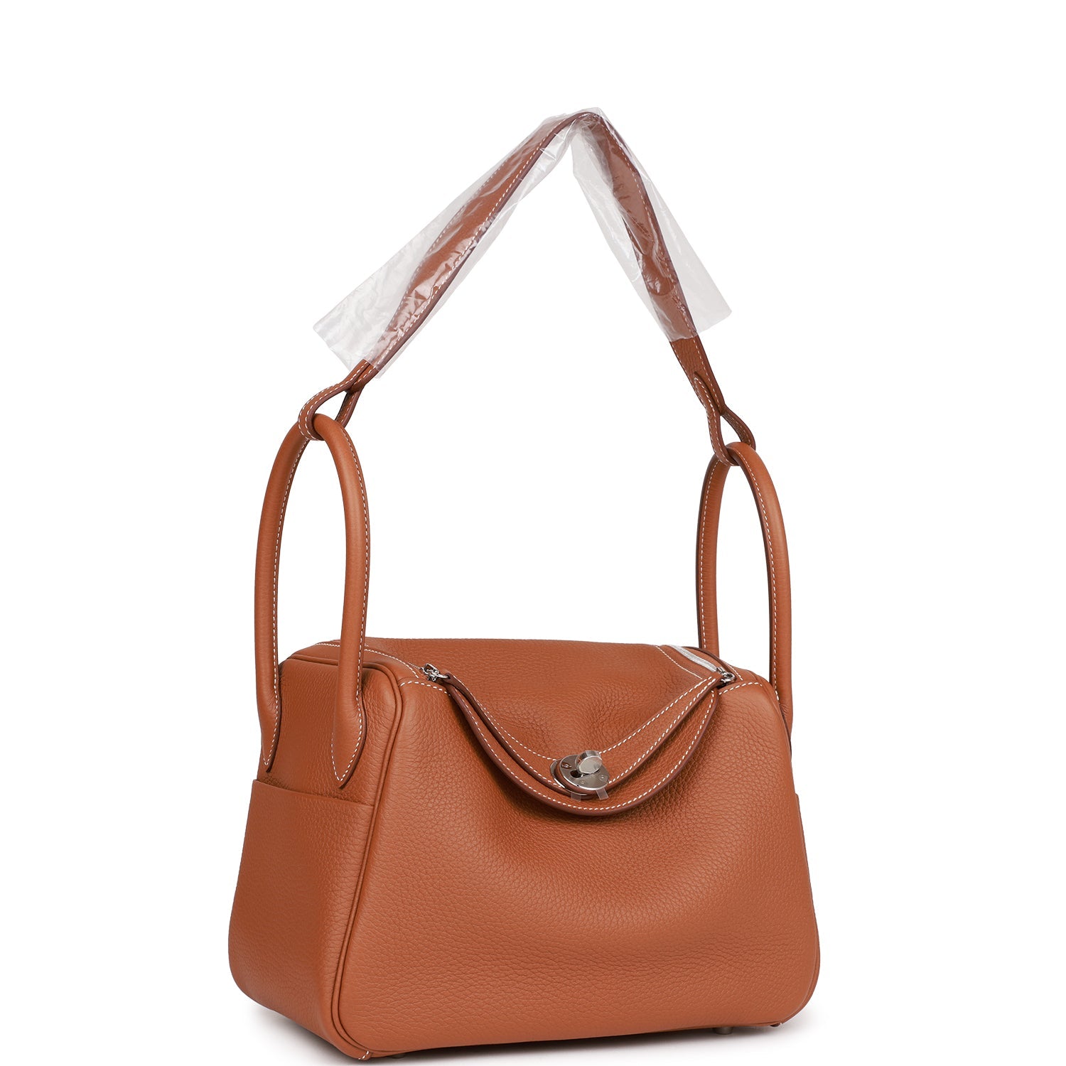 HERMES Lindy 26 Gold Clemence Palladium Hardware - FrasersFashion