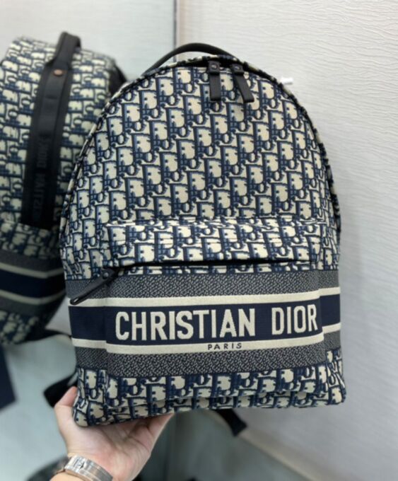 DIOR Dtravel Backpack Dark Blue - FrasersFashion