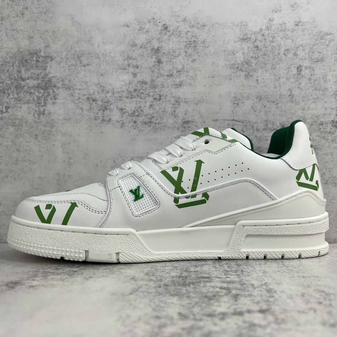 Louis Vuitton Women's LV Trainer Sneaker Green For Women LV 1AAGXF - FrasersFashion