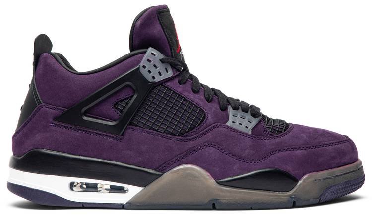 Travis Scott x Air Jordan 4 Retro  Purple Suede   White Midsole  AJ4-766302 - FrasersFashion