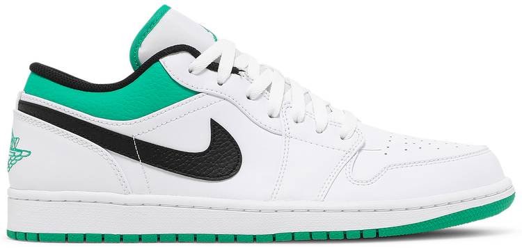 Air Jordan 1 Low  White Lucky Green  553558-129 - FrasersFashion