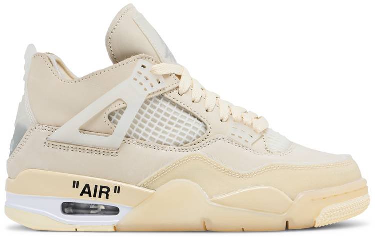 Off-White x Wmns Air Jordan 4 SP  Sail  CV9388-100 - FrasersFashion