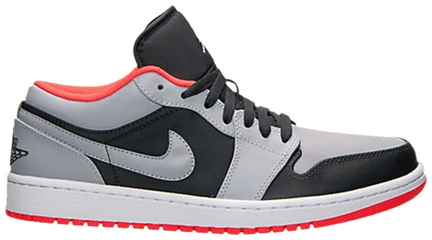 Air Jordan 1 Low  Wolf Grey Infrared  553558-022 - FrasersFashion